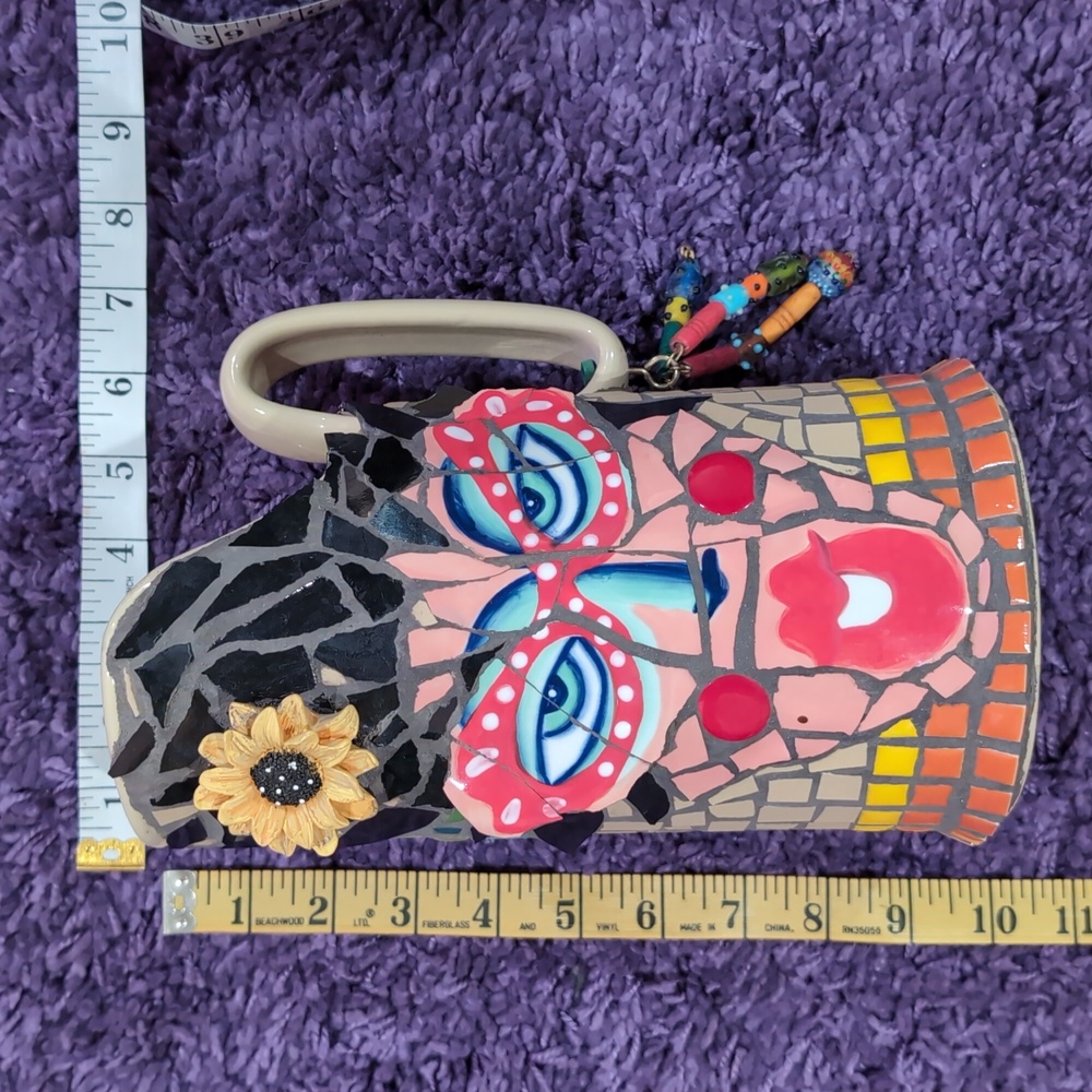Mosaic Abstract Art Face Pitcher - Picture 6 of 10